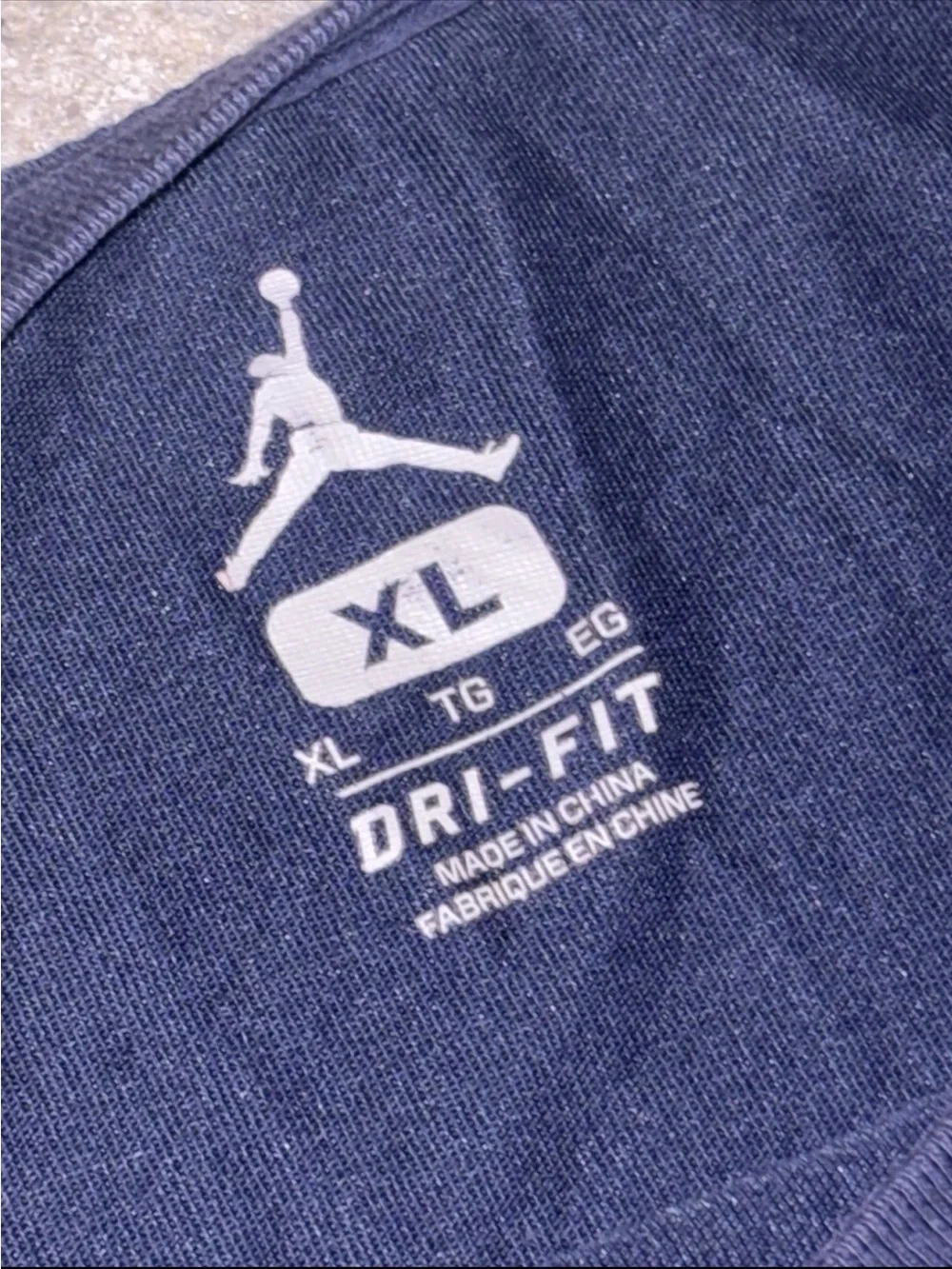 Nike Air Jordan Modern Wings Dri-Fit T-Shirt Navy Blue Men’s Size XL Jump Man
